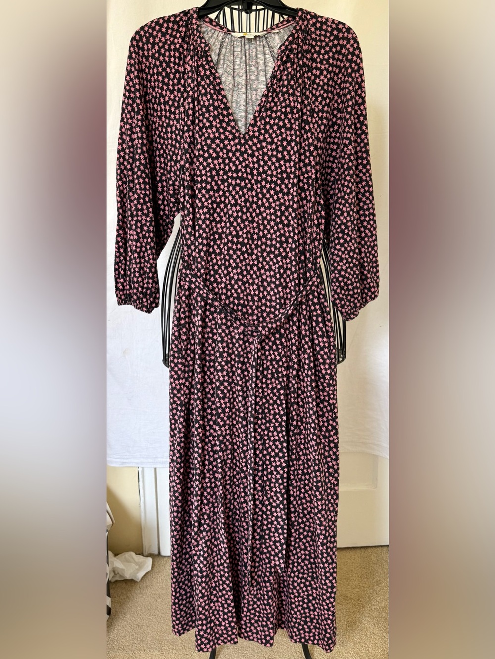 Boden Notch Neck Jersey Midi Dress